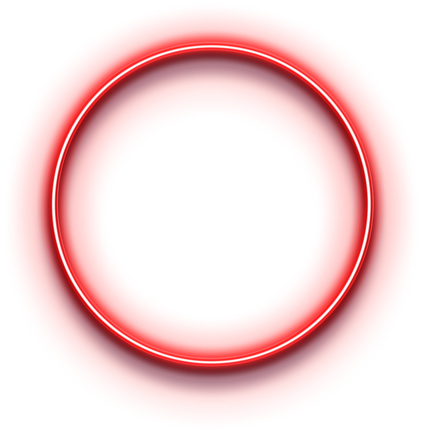 Neon Circle Red