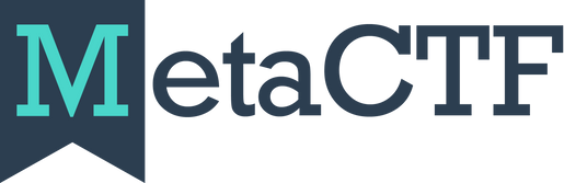 Meta C T F logo in blue with the letter M in turquoise in front of a solid blue banner. Click on image to visit their website: metactf.com